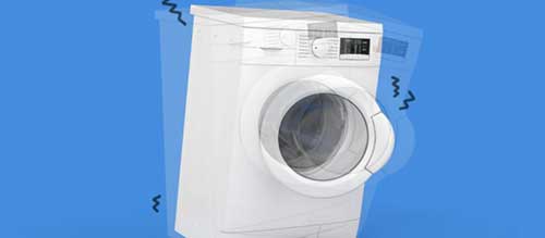 Placeholder image: washing machine vibrating and shaking during a spin cycle