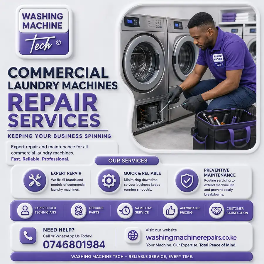 Same-day washing machine repair in Nairobi — reliable technicians