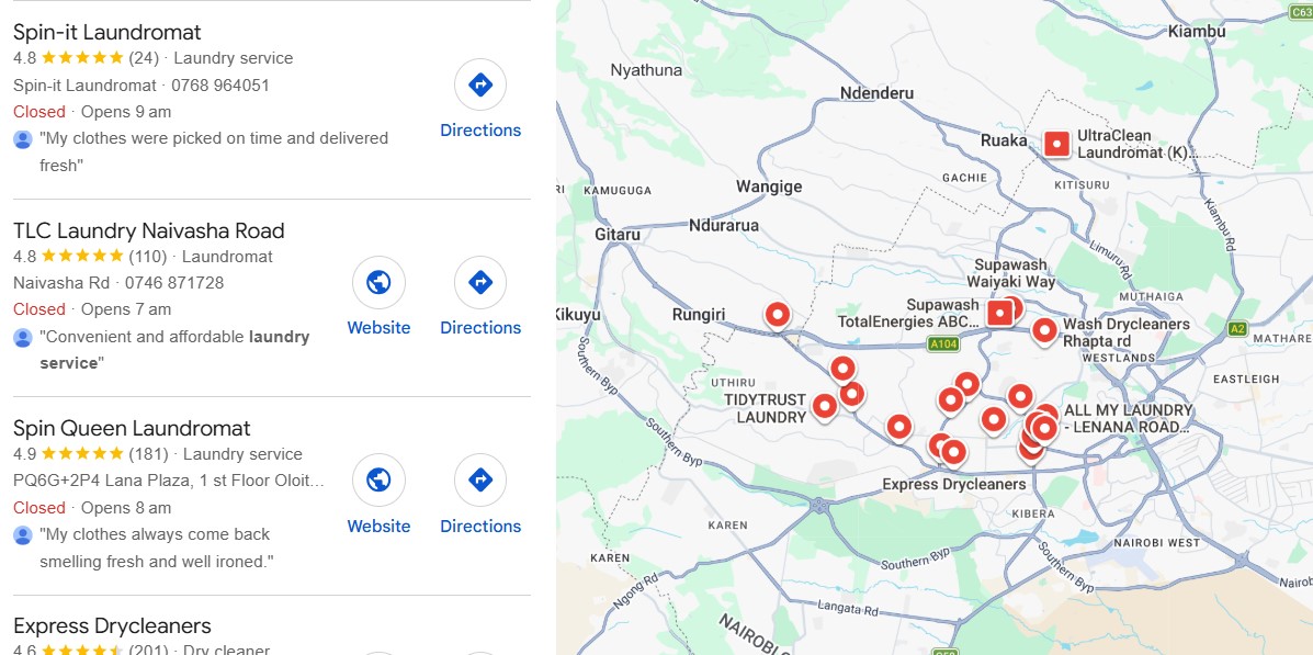 laundry businesses in nairobi